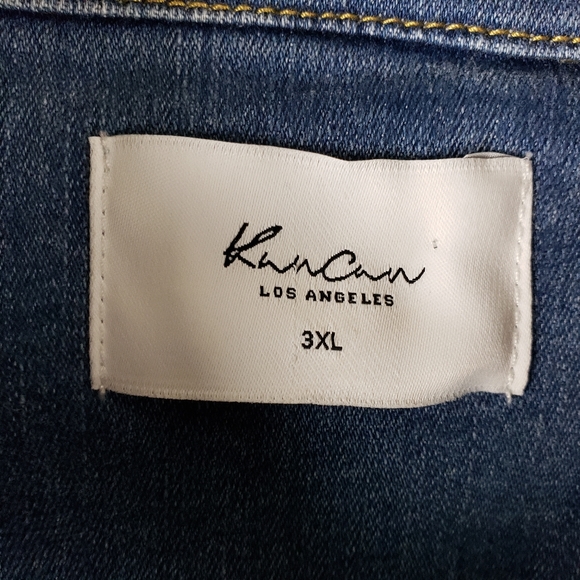 Kancan distressed denim jean jacket 3XL - Picture 7 of 13
